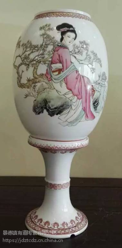 抽象陶瓷罐花瓶摆件精准定制手绘陶瓷瓷柱箭筒花瓶加工价格